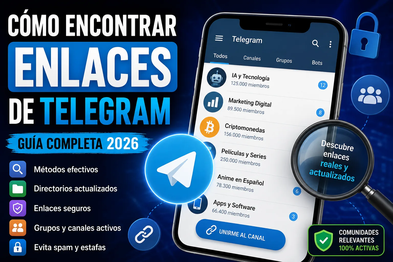 Imagen complementaria de Cómo Encontrar Enlaces de Telegram en 2026: Guía Completa para Descubrir Canales y Grupos Activos