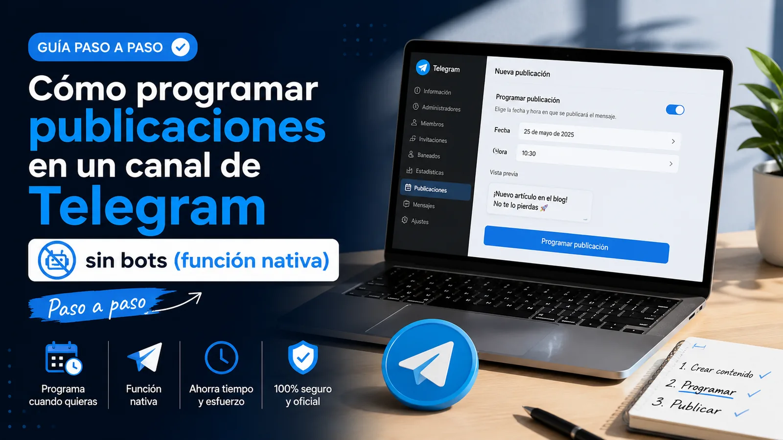 Imagen complementaria de Cómo programar publicaciones en un canal de Telegram sin bots (función nativa paso a paso)